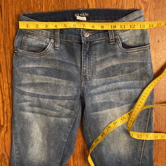 Venus Size 2 Patch Detail Flare Jeans - Picture 6 of 10